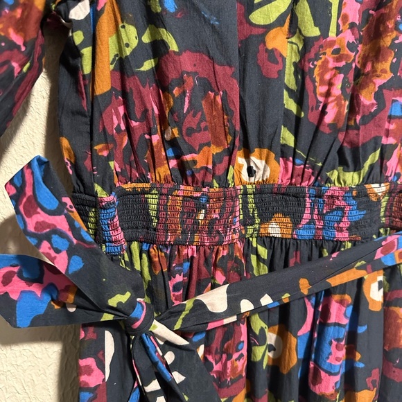 Cleobella Brianna Garden Floral Midi Dress Size Small‎ Organic Cotton - Picture 5 of 12